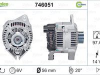 Alternator CITROEN JUMPER platou sasiu 230 VALEO 746051