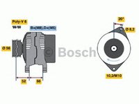 Alternator CITROEN XANTIA Break X1 BOSCH 0986040021