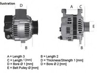 Alternator DACIA LOGAN pick-up US LUCAS ELECTRICAL LRA02974