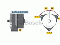 Alternator DAF 65 CF (1998 - 2000) Bosch 0 986 037 410