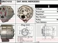Alternator DAF 65 CF DELCO REMY DRA7410