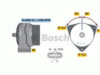 Alternator DAF 95 XF (1997 - 2002) Bosch 0 986 046 560