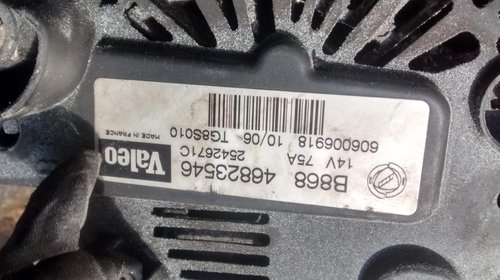 Alternator Fiat 1.3 multijet, jtd, cod 46823546, 75A