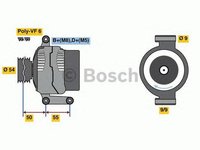 Alternator FIAT 500 312 BOSCH 0986048771