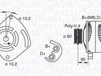 Alternator FIAT ALBEA 178 MAGNETI MARELLI 063321604010