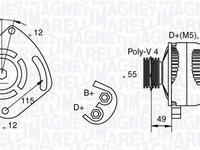 Alternator FIAT ALBEA 178 MAGNETI MARELLI 063321715010