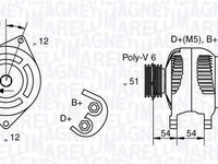 Alternator FIAT BRAVA 182 MAGNETI MARELLI 063321839010