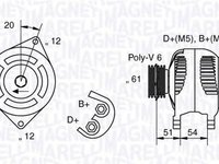 Alternator FIAT BRAVA 182 MAGNETI MARELLI 063321862010