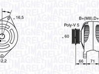 Alternator FIAT BRAVA 182 MAGNETI MARELLI 063533250580