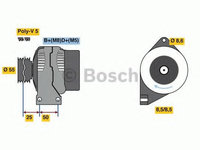 Alternator FIAT BRAVO I (182) (1995 - 2001) Bosch 0 986 049 540