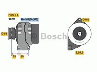 Alternator FIAT BRAVO II 198 BOSCH 0986049540