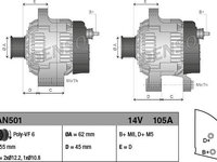 Alternator FIAT DOBLO MPV (119_, 223_) DENSO DAN501