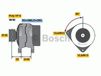 Alternator FIAT DUCATO bus (244, Z_) (2002 - 2016) Bosch 0 986 044 400