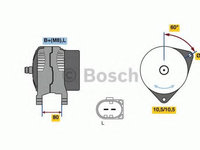 Alternator FIAT DUCATO bus (250, 290) (2006 - 2016) Bosch 0 986 080 060