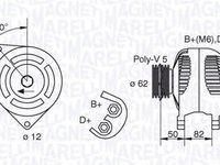 Alternator FIAT DUCATO caroserie 230L MAGNETI MARELLI 063321617010