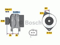 Alternator FIAT DUCATO caroserie (250, 290) (2006 - 2016) Bosch 0 986 046 060
