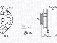 Alternator FIAT DUCATO caroserie 290 MAGNETI MARELLI 063321112010