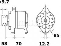 Alternator FIAT DUCATO Panorama 290 MAHLE ORIGINAL MG521