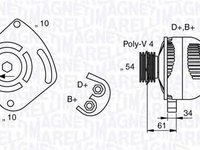 Alternator FIAT LINEA 323 MAGNETI MARELLI 063377030010