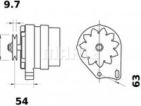 Alternator FIAT PANDA 141A MAHLE ORIGINAL MG112