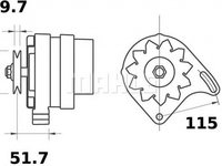 Alternator FIAT PANDA 141A MAHLE ORIGINAL MG205