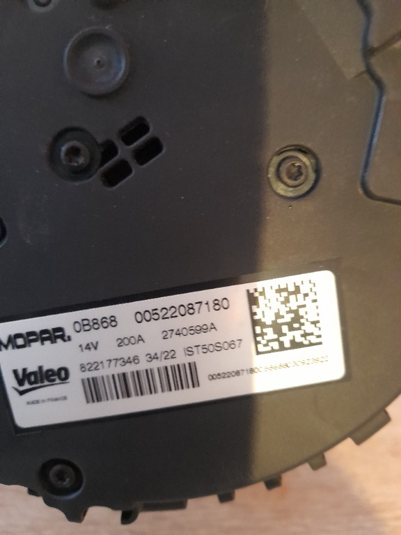 Alternator fiat panda hybrid 1,0 an 2020