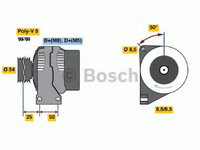 Alternator FIAT PUNTO (199) (2012 - 2016) Bosch 0 986 049 081
