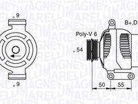 Alternator FIAT QUBO 225 MAGNETI MARELLI 063358061010