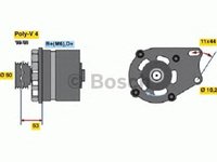 Alternator FIAT SEICENTO 600 187 BOSCH 0986038621