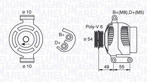 Alternator FIAT STRADA pick-up 178E MAGNETI M