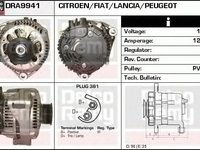 Alternator FIAT ULYSSE 220 DELCOREMY DRA9941