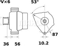 Alternator FIAT ULYSSE 220 MAHLE ORIGINAL MG97