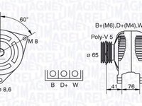 Alternator FORD ESCORT `91 Express AVL MAGNETI MARELLI 063341695010