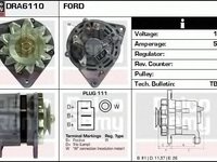 Alternator FORD ESCORT VI Cabriolet ALL DELCOREMY DRA6110