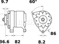 Alternator FORD ESCORT VI limuzina GAL MAHLE ORIGINAL MG241