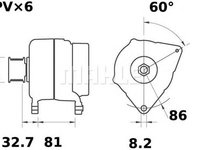 Alternator FORD ESCORT VII Cabriolet ALL MAHLE ORIGINAL MG105