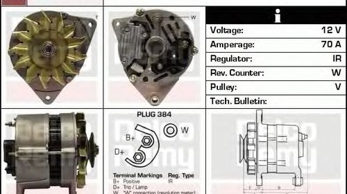 Alternator FORD FIESTA caroserie F3L F5L DELC