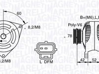 Alternator FORD FIESTA caroserie J5 J3 MAGNETI MARELLI 063341711010