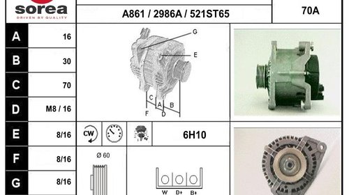 ALTERNATOR FORD FIESTA,COURIER,ESCORT