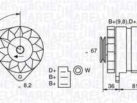 Alternator FORD FIESTA IV JA JB MAGNETI MARELLI 054022384010