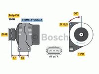 Alternator FORD FIESTA V JH JD BOSCH 0986049121