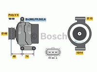 Alternator FORD FIESTA V Van BOSCH 0986049980