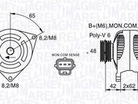 Alternator FORD FOCUS combi DNW MAGNETI MARELLI 063377409010