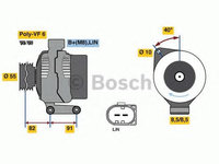 Alternator FORD KUGA I (2008 - 2016) Bosch 0 986 080 810