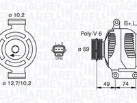 Alternator FORD MONDEO III B5Y MAGNETI MARELLI 063380004010