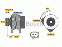 Alternator FORD MONDEO IV (BA7) (2007 - 2016) Bosch 0 986 081 190