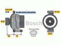 Alternator FORD MONDEO Mk III (B5Y) (2000 - 2007) Bosch 0 986 049 520