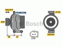 Alternator FORD S-MAX WA6 BOSCH 0986047940