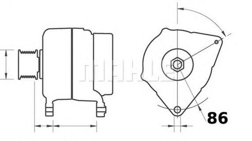 Alternator FORD TRANSIT bus E MAHLE ORIGINAL 