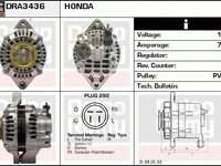 Alternator HONDA CIVIC VI Aerodeck MB MC DELCOREMY DRA3436